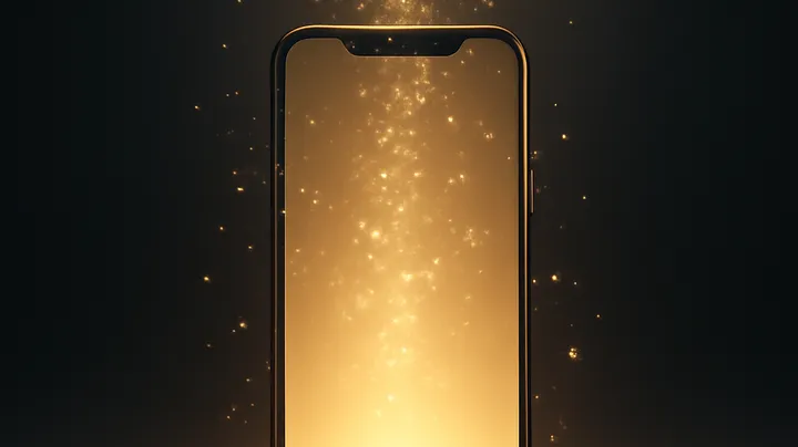 TK366 COM Modern phone with glowing screen